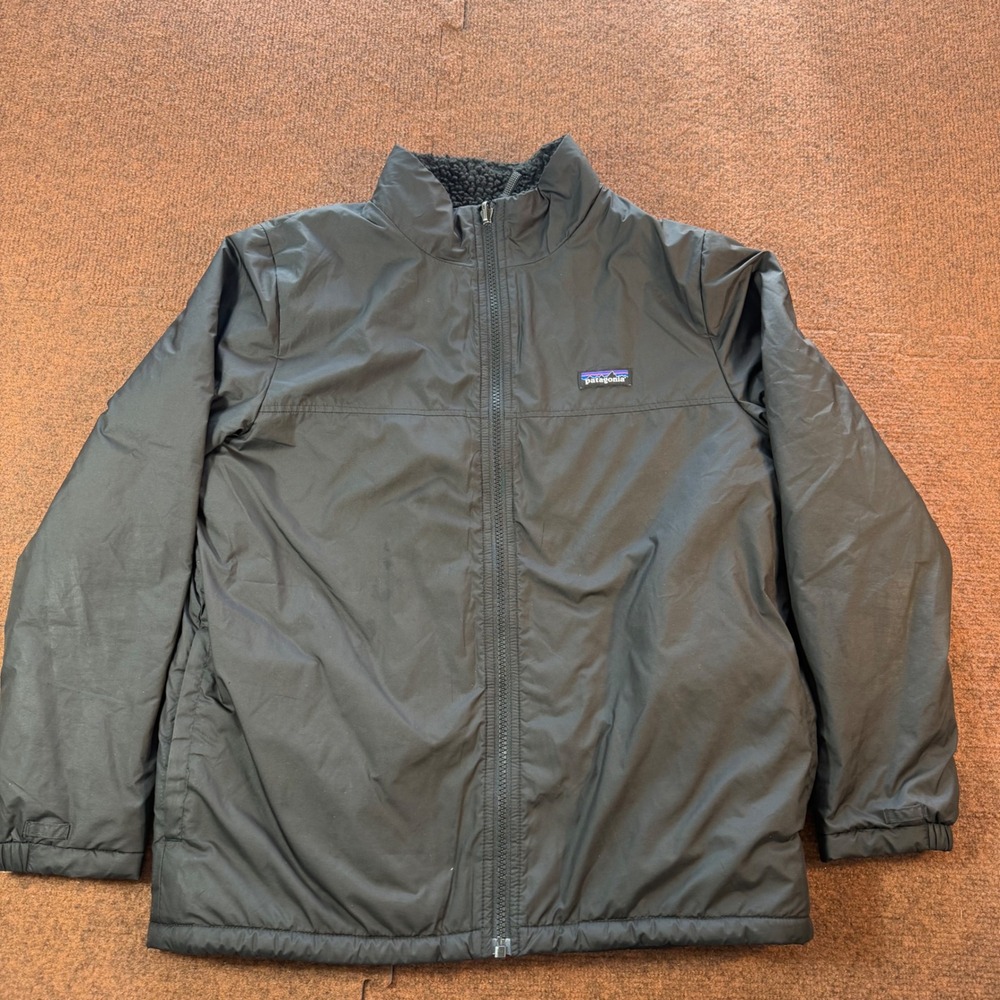 A+ Patagonia Shelled Retro-X Fleece Lined Jacket Women Black Full Zip 65570